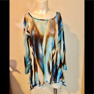 Long sleeve top. Slightly sheer Large